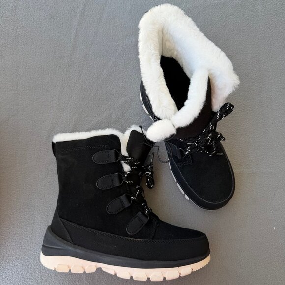 Women's Corie Winter Hiker Boots - Universal Thread Jet Black 6 - Picture 5 of 8